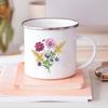 Кружки с эмалированным принтом Flower Prant, креативные кружки для кофе, кружки для путешествий на открытом воздухе, кружки для воды, походные кружки для костра, ручки для посуды для питья, подарки