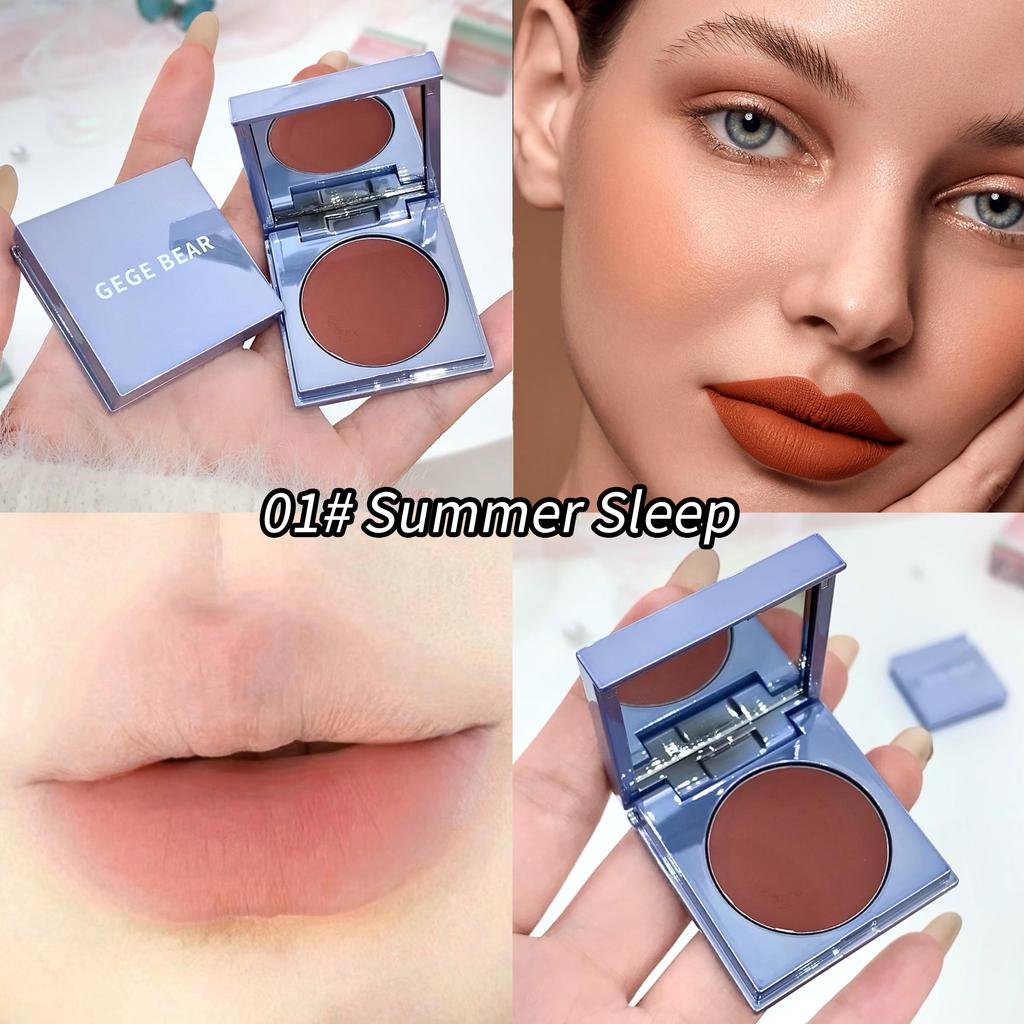 GEGE BEAR Lip Mud Blush Eyeshadow Multifunctional Cosmetics Slightly Tipsy Easy To Smudge Blush Palette