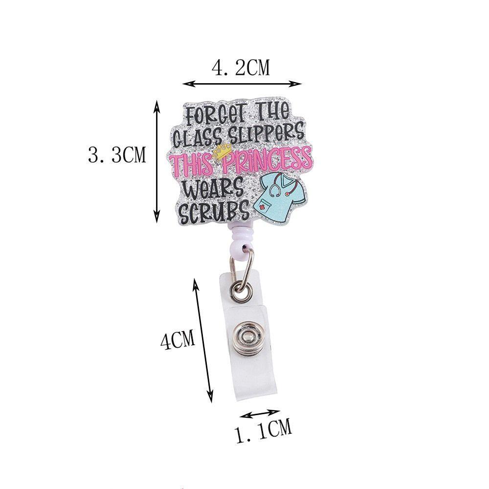 Alligator Clip Retractable Badge Reel Simplicity Nurse ID Holder Easy To Pull Buckle  Hospital Use