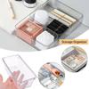 S/M/L/XL/XXL Настольный Органайзер для Хранения Прозрачный Органайзер для Сортировки Мелочей Прямоугольные Пластиковые Коробки-Органайзеры для Косметики