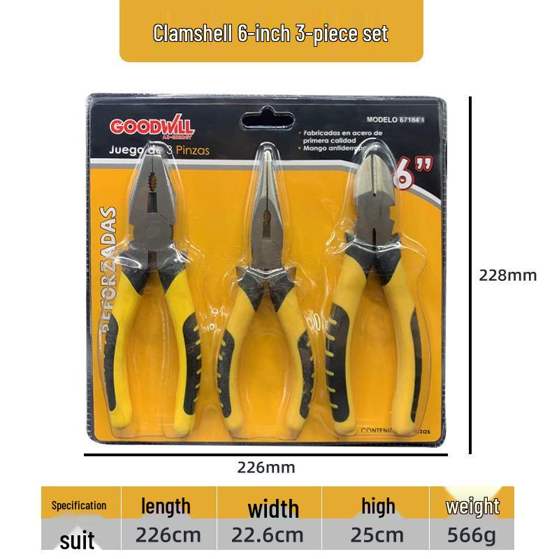 6-inch Industrial Grade Cutting Pliers & 8-inch Needle-Nose Pliers Set