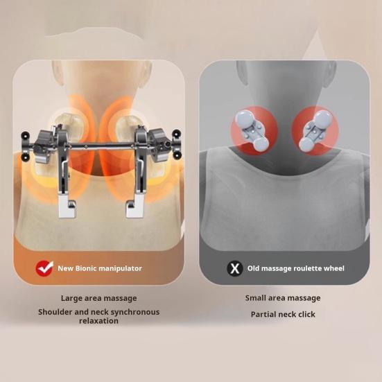 Массажер для шеи и плеч с автоматическим отключением, регулируемой интенсивностью, легким компактным дизайном, эргономичным термическим сенсорным массажным устройством