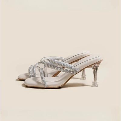 Женские летние дизайнерские босоножки на высоком каблуке, с открытым носком, кружевные, мягкая подошва, студенческие сандалии с квадратным носком