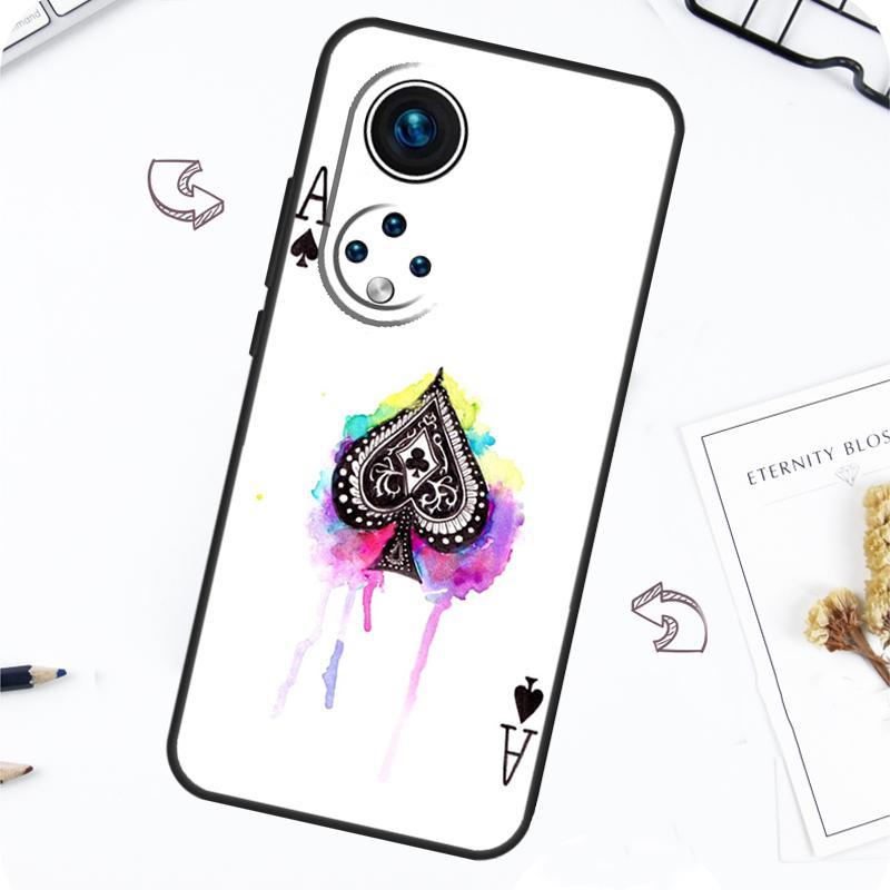Кейс для карт Покера "Туз пик" Для Honor Magic 7 Pro 5 6 Lite Honor 200 Pro 50 70 90 X8b X9a X8a X8 X9 X9c X9b Чехол