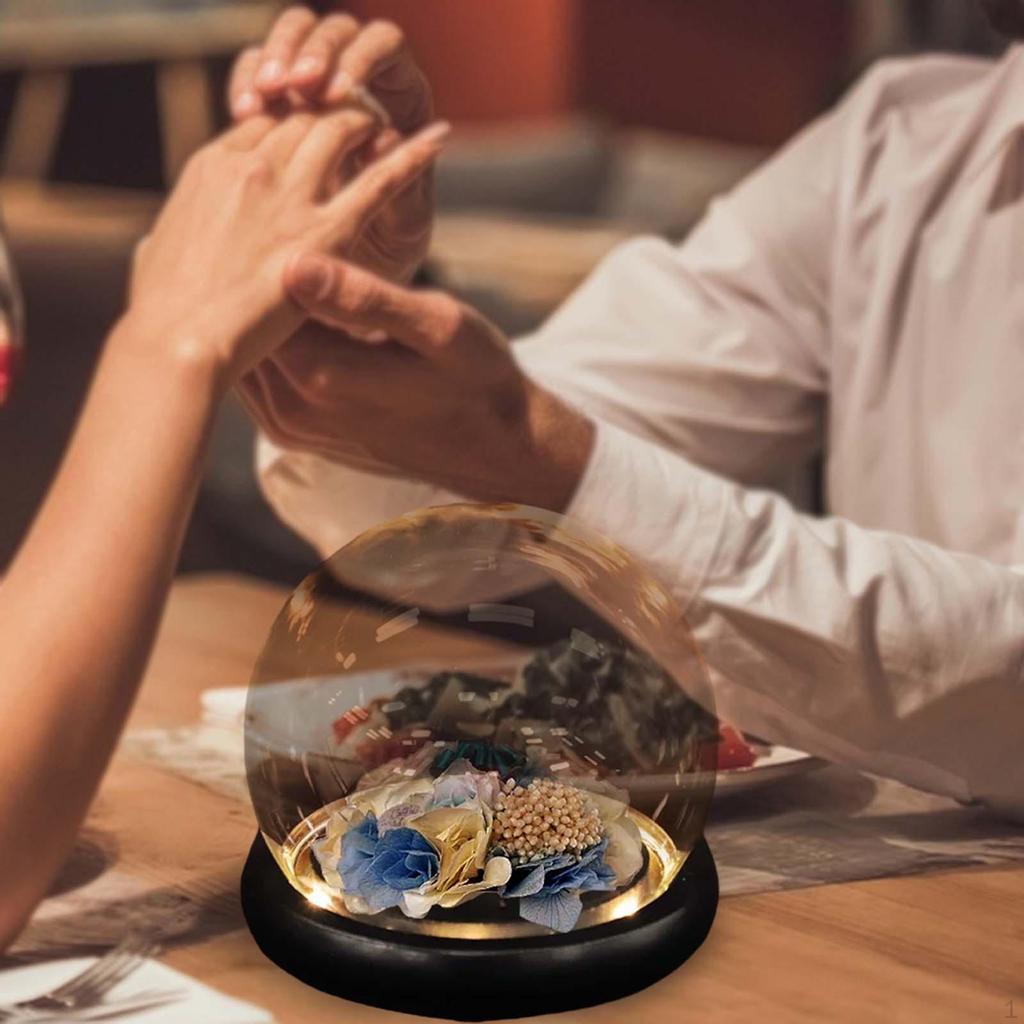 Cloche Glass Dome Valentines Day Gifts for Her Women Dollhouse Accessories Decor