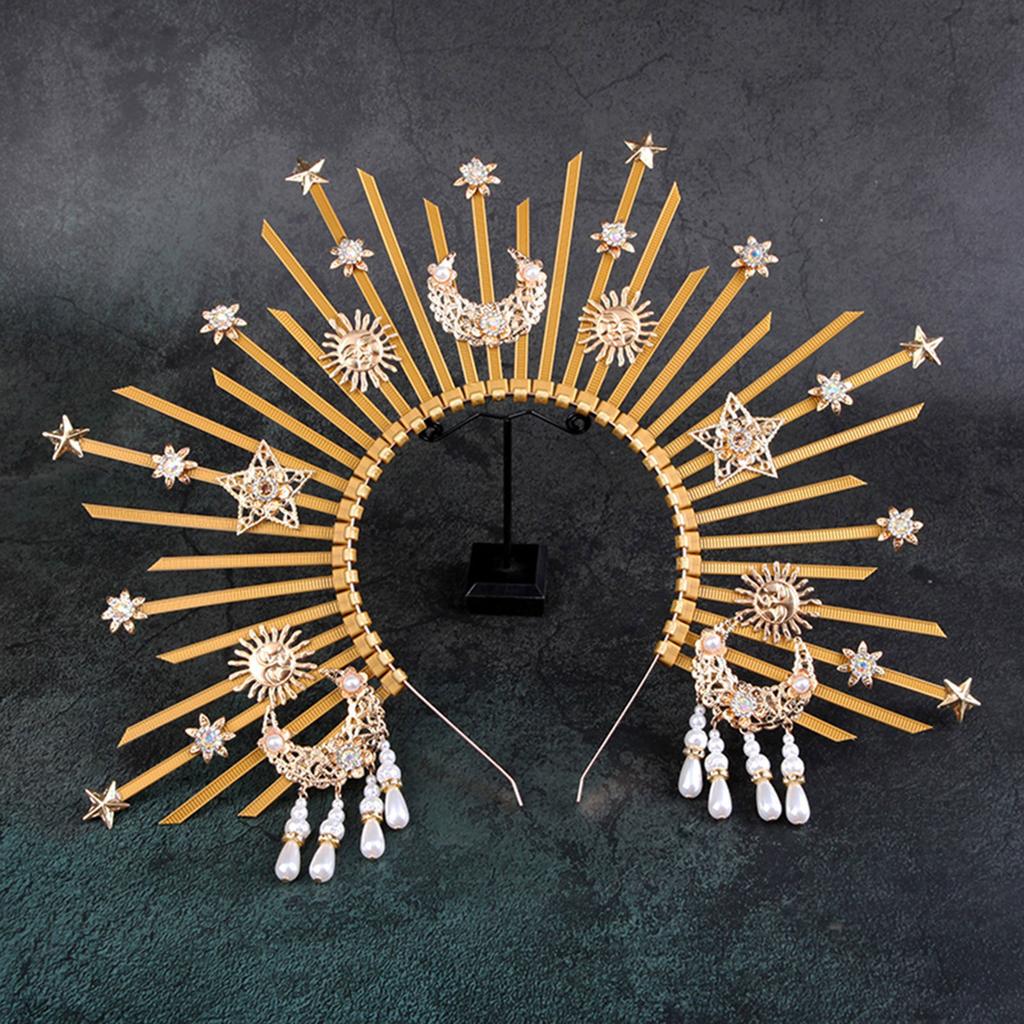 Elegant Halo Goddess Headpiece Glamorous Goddess Inspired Headband Dainty Hair Adornment For Weddings And More