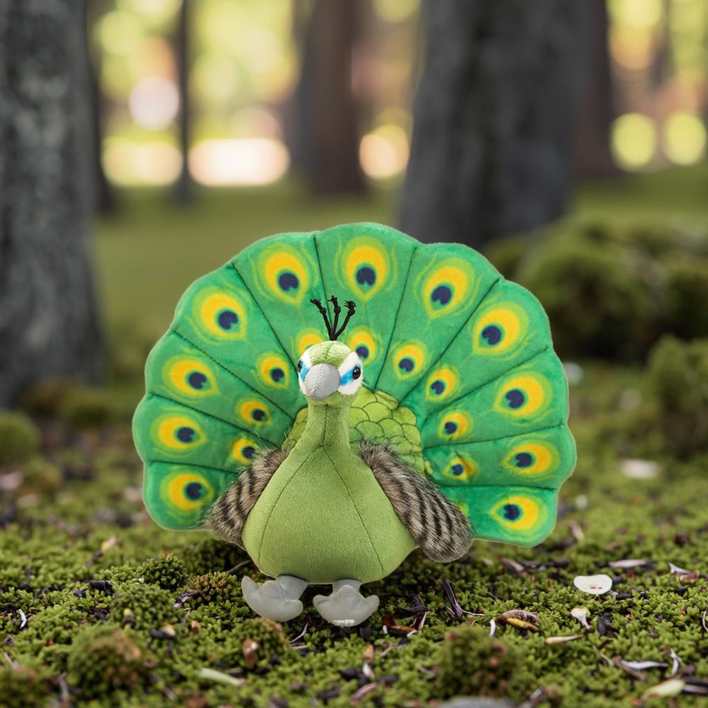 Adorable Imitation Peacock Plush Toy Bird Home Decor Ornament Zoo Plush Doll Birthday Gift Holiday Present Friend Couple Gift Student Gift