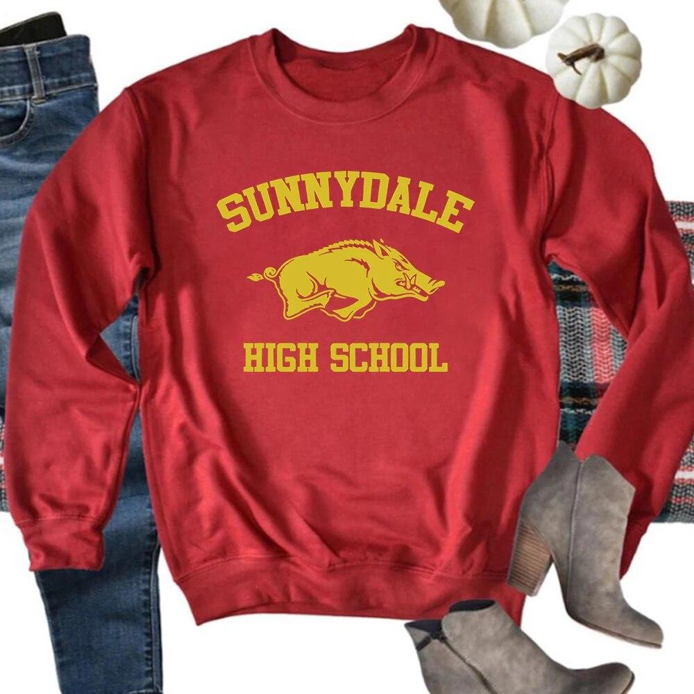 Толстовка «Баффи — истребительница вампиров» Толстовка для средней школы Саннидейл Джемпер «Баффи Саннидейл» Ретро толстовка с круглым вырезом «Истребительница вампиров» Толстовка унисекс