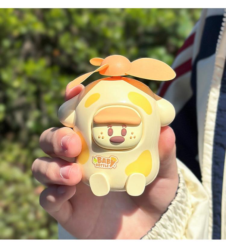 Cheeky Cartoon Handheld Mini Fan - Safe Soft Airflow, Portable Summer Cooling for Kids