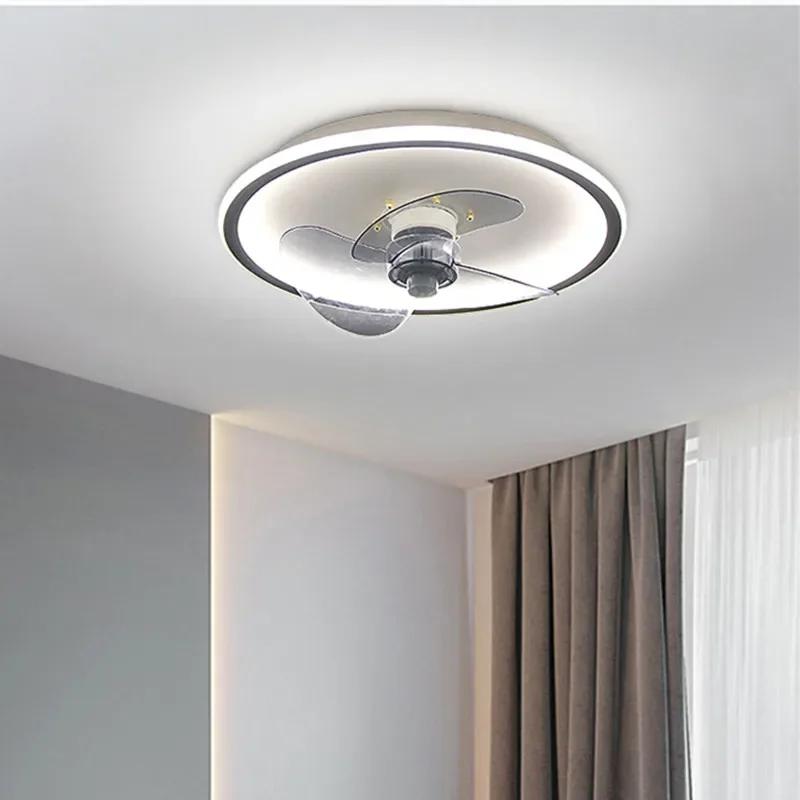 Nordic Modern Ceiling Fan Light Intelligent Remote Control Frequency Conversion Wind Fan-lamp Спальня Гостиная Кухня Ресторан