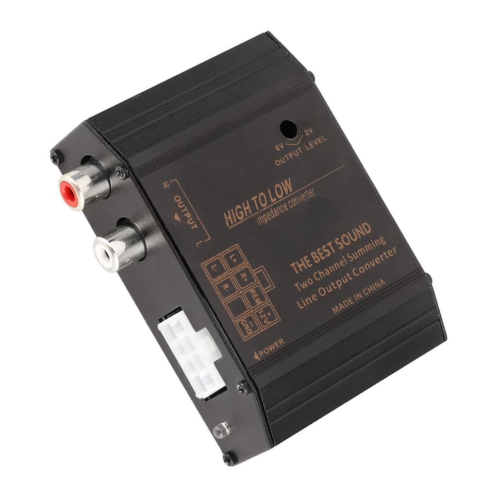 12V Car Audio Speaker High To Low Level Converter Adapter Connector RCA Port AntiInterference