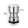 Stainless Steel Electric Coffee Bean Grinder with 4 Blades, Household Pepper and Nut Grinder, Salt and Spice Corn Grinder