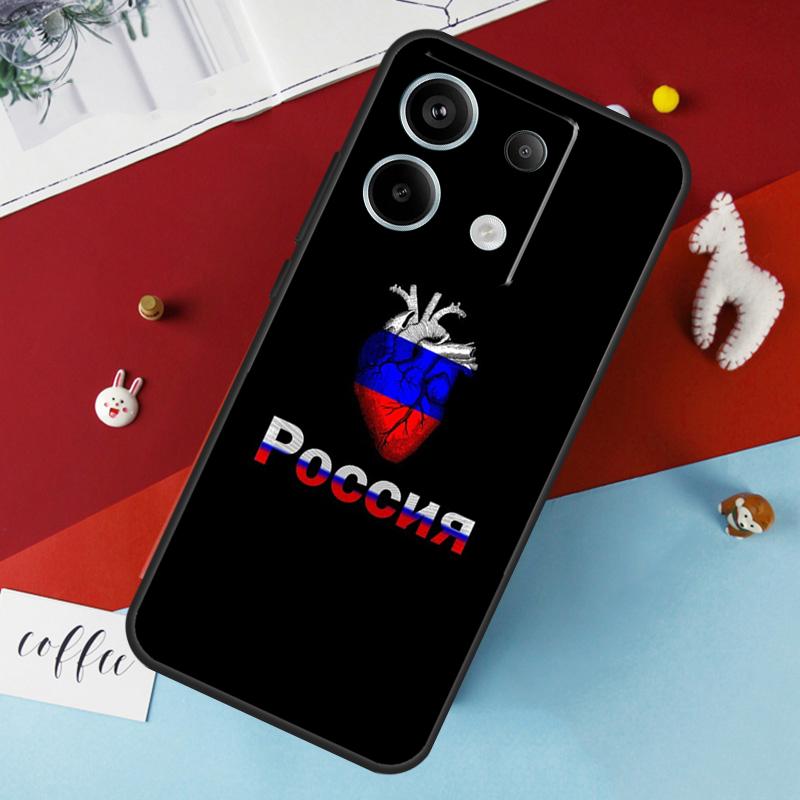 Russia Russian Flag Case For Xiaomi Redmi Note 13 Pro 14 12 11 10 15 Pro Plus Redmi 10C 12C 13C 14C 15C 15 Cover