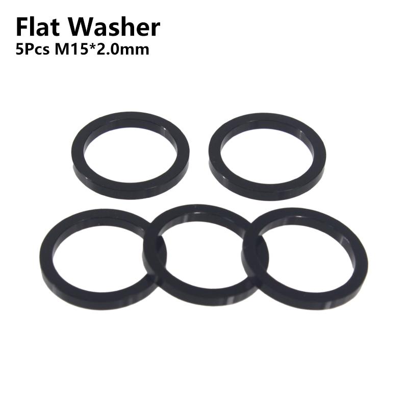 Bicycle Thru Axle Washer M15x0.5mm/1mm/2mm Axle Washers M12x7.5mm Spacer Bike Hubs Tube Shaft Skewers Spacer Flat Conical Washer