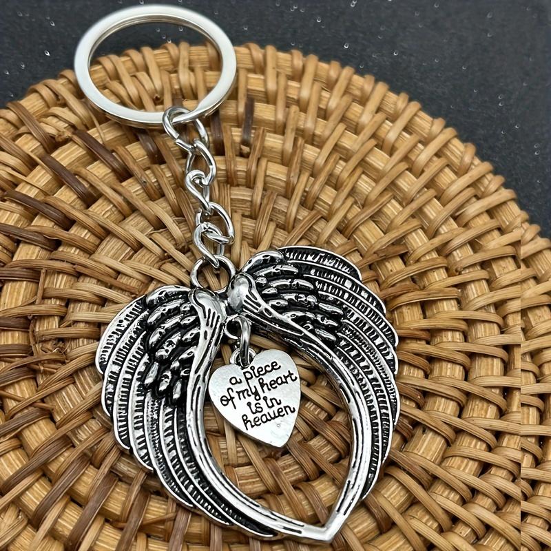Металлический брелок-подвеска «Мое сердце на небесах» брелок с крыльями ангела для мамы, подарок на день матери