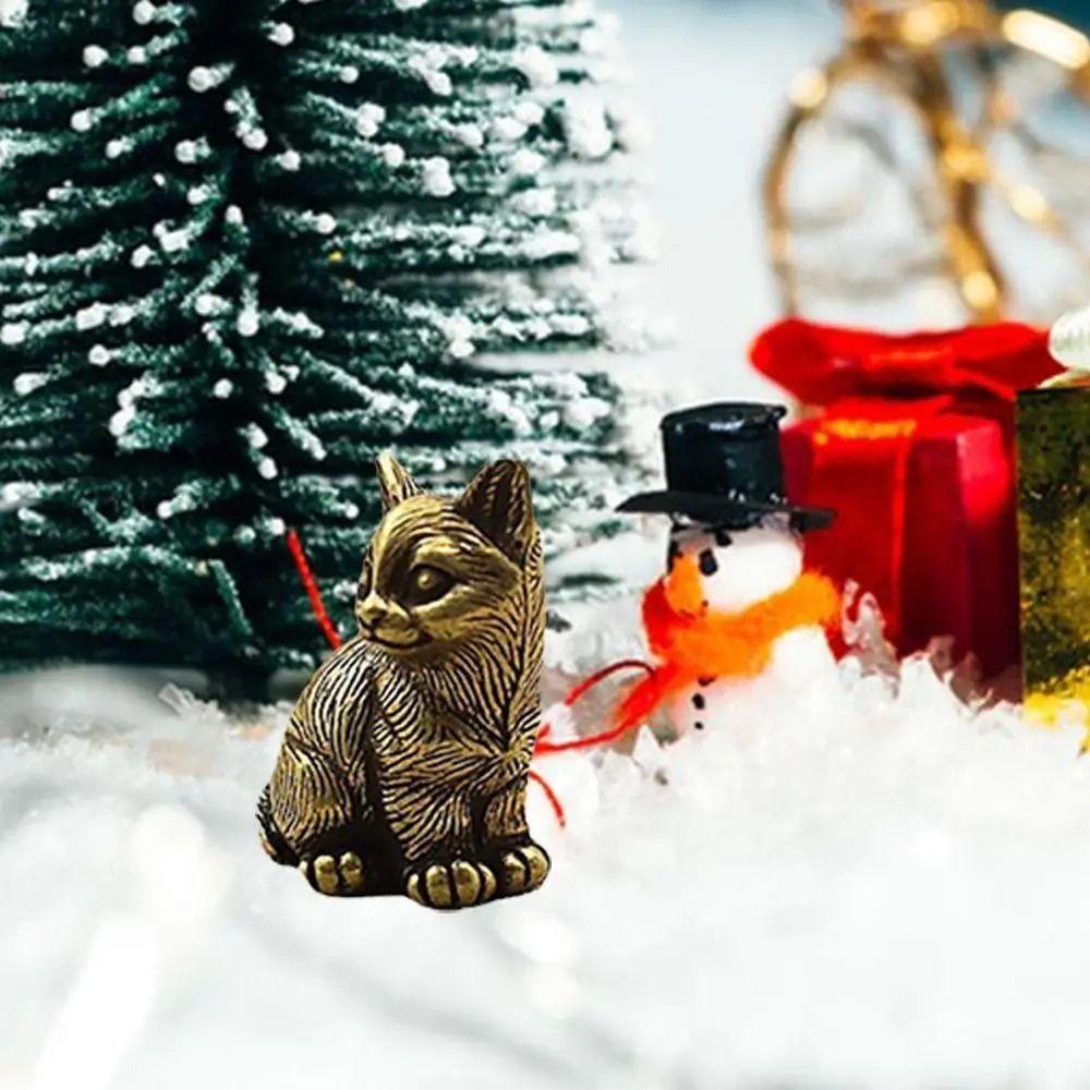 Милые фигурки животных ретро чай домашнее животное поделки маленькая кошка металлическая статуэтка автомобиль