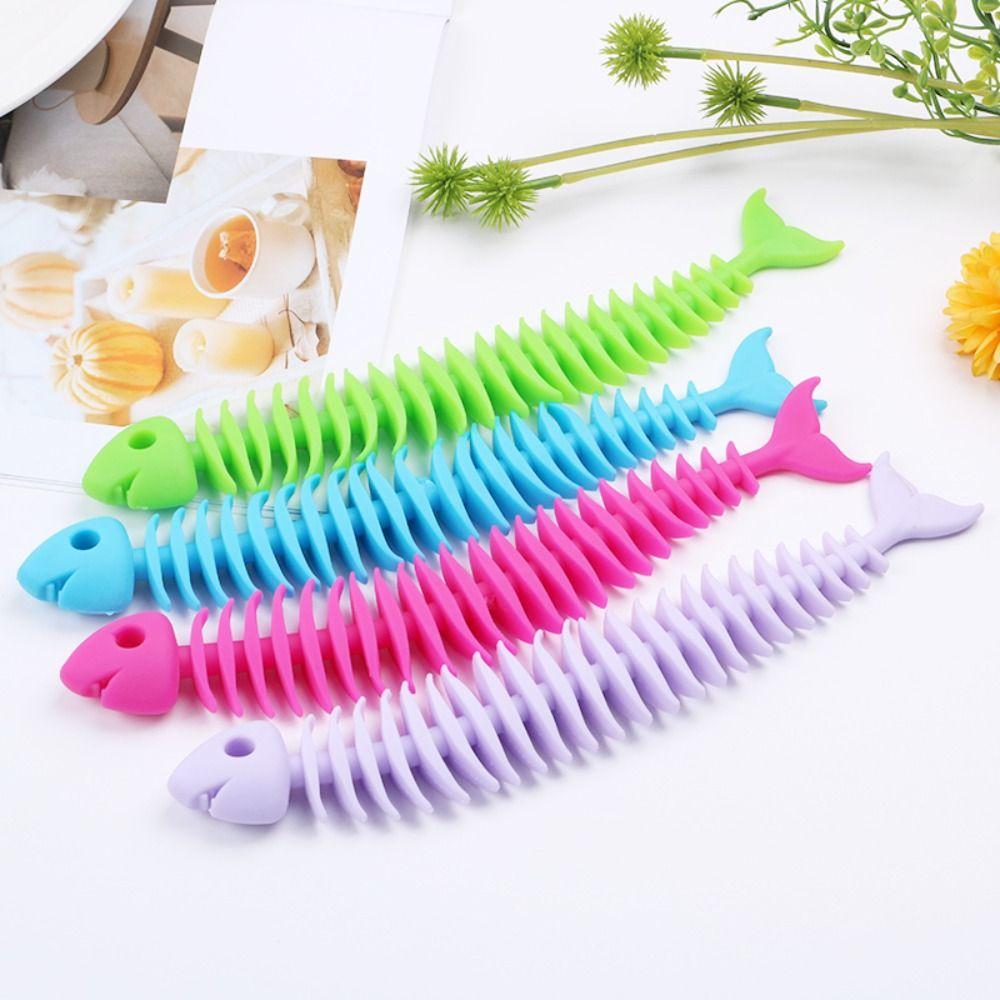 Silicone Silicone Fish Bone Stretch Fish Bone Squeeze Ghost Fish Bone Fidget Toys  Office Workers