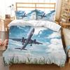 Пододеяльник из трех частей с самолетами, комплект постельного белья с 3D цифровой печатью, покрывало на четыре сезона