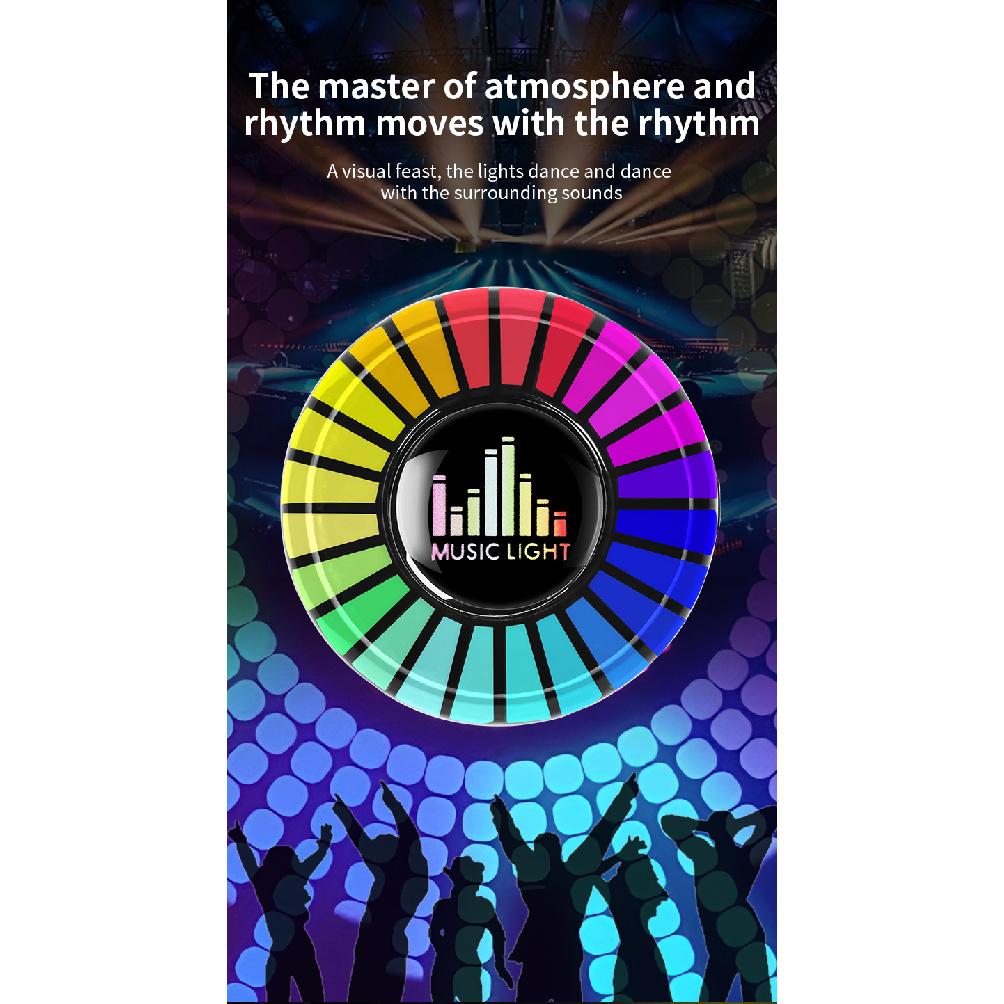 Car Music Rhythm Lamp Air Freshener RGB LED Sound App Control Music Atmosphere Light 256Colors Option Car Interior Ambient Lamp Air Fresheners 2