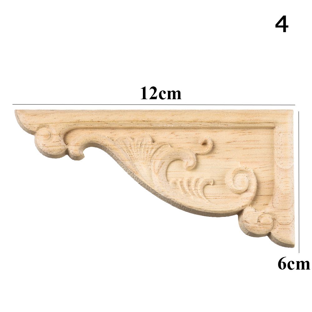 Детали мебели деревянные статуэтки Ремесла Угловые аппликации Рамка Резьба по дереву Декоративная резьба по дереву