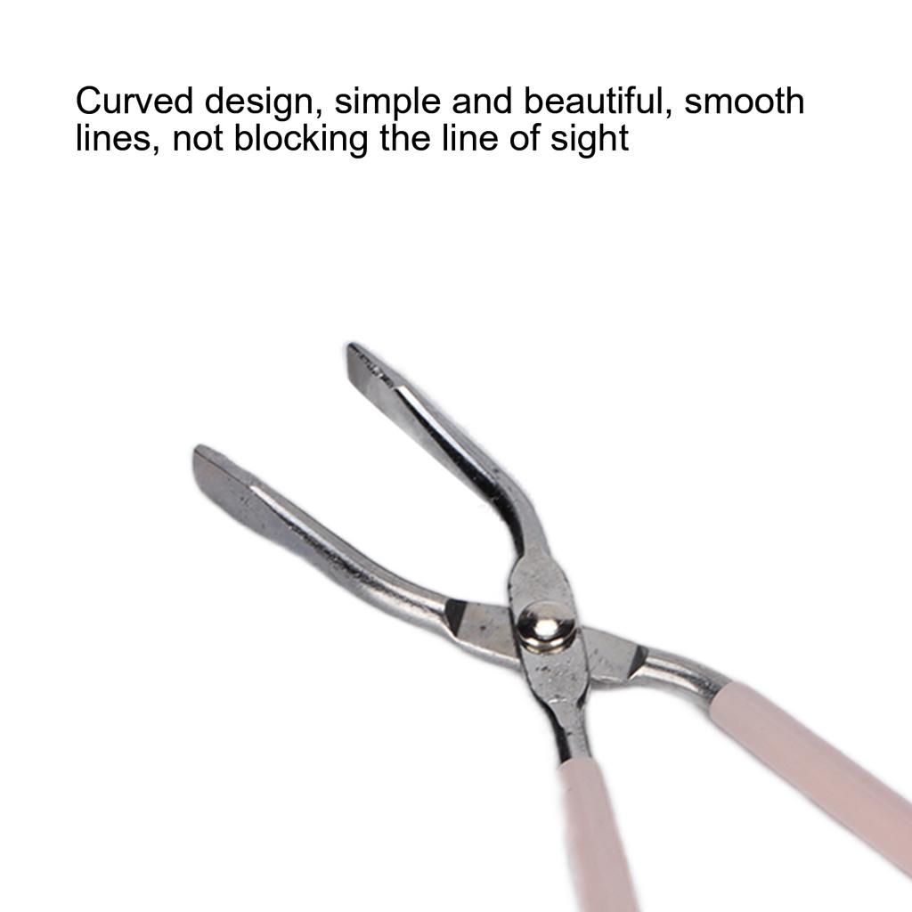 Y0309 Eyebrow Tweezers Stainless Steel Hair Removal Clip with Grinding Handle for Eyebrow Hair Beard