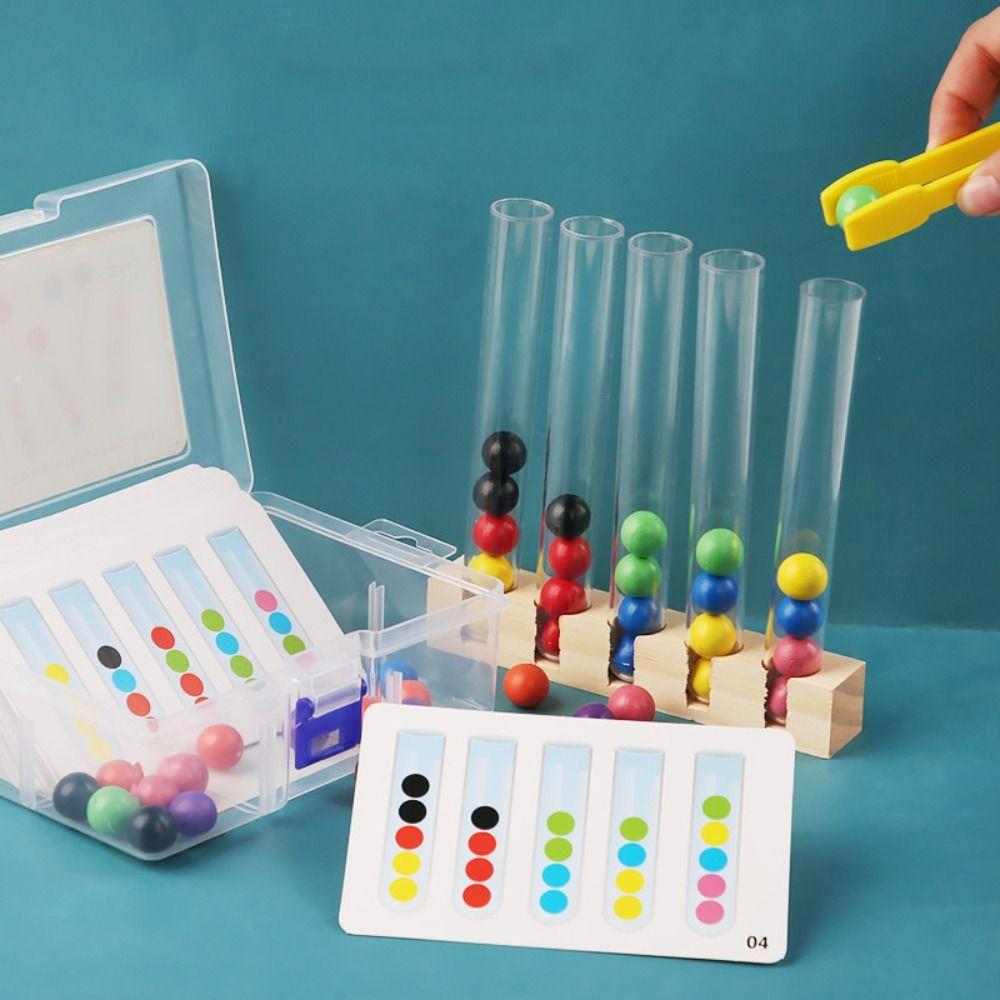 Test Tube Clip Beads Test Tube Toys Educational Toy Clip Beads Color Matching Games Children Gifts