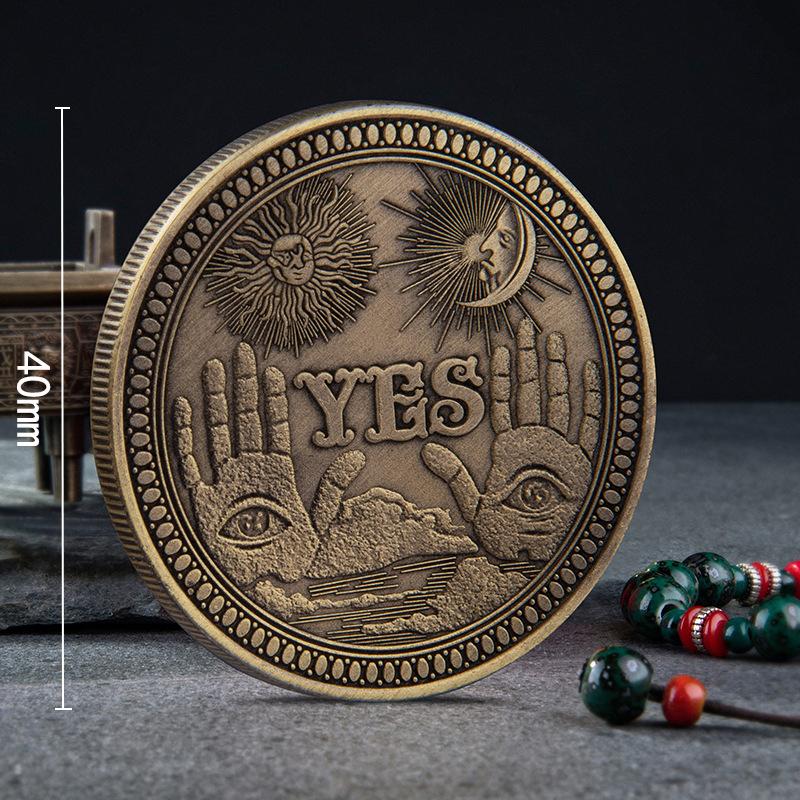 Да или нет монета, коллекционные предметы, старая монета, серебряная монета, поддельная монета на удачу, оригинальные монеты-вызовы, копия доллара бродяги, медные пиратские монеты, подарок