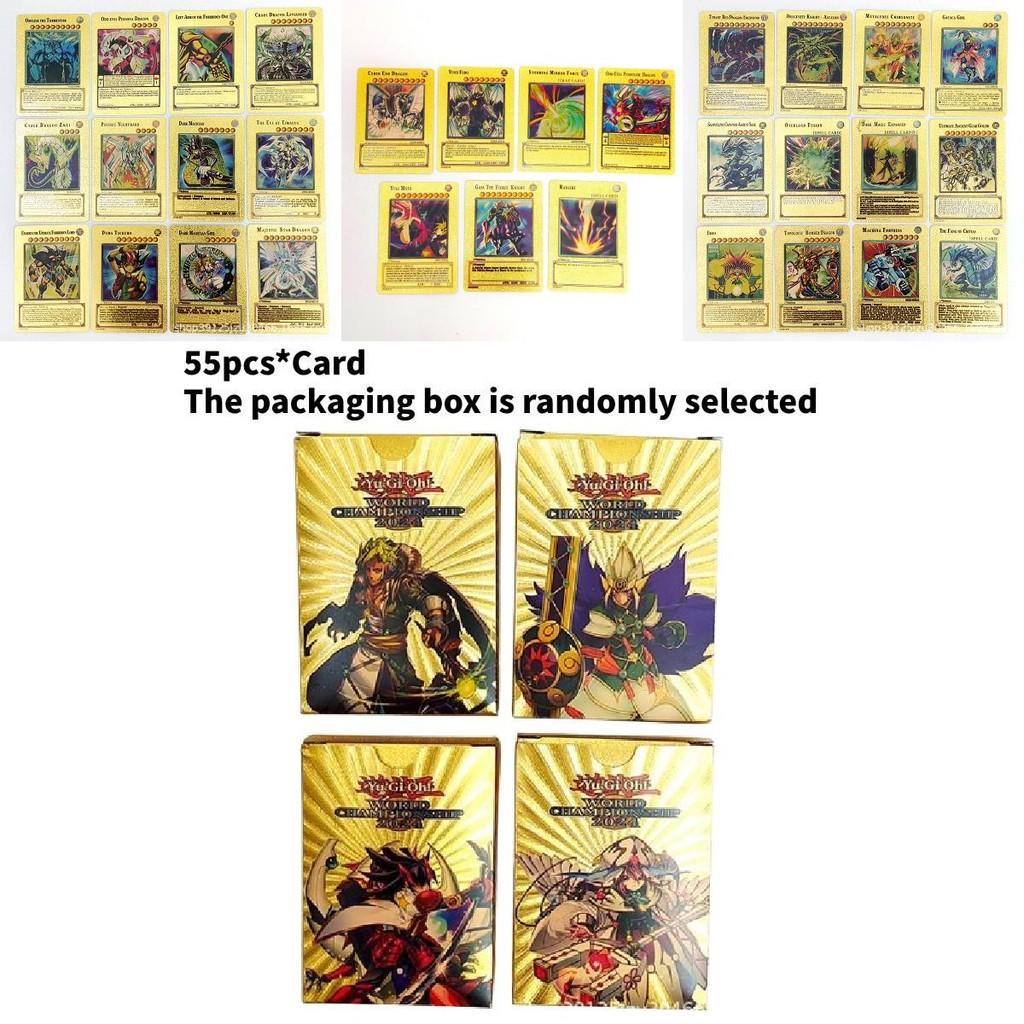 55 Блестящих Золотых Фольгированных Коллекционных Карт ПВХ Колода для Игровых Вечеров** Включены Персонажи)