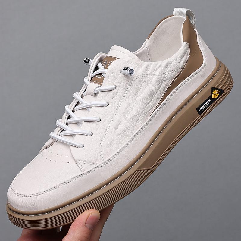 2025 осень и зима новые мужские повседневные кожаные туфли мужские кожаные дышащие туфли ручной работы универсальные туфли для серфинга модная обувь 5801