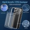 For iPhone 17 Pro Max Clear Case TPU+PC+Acrylic Cell Phone Case with Card Holder