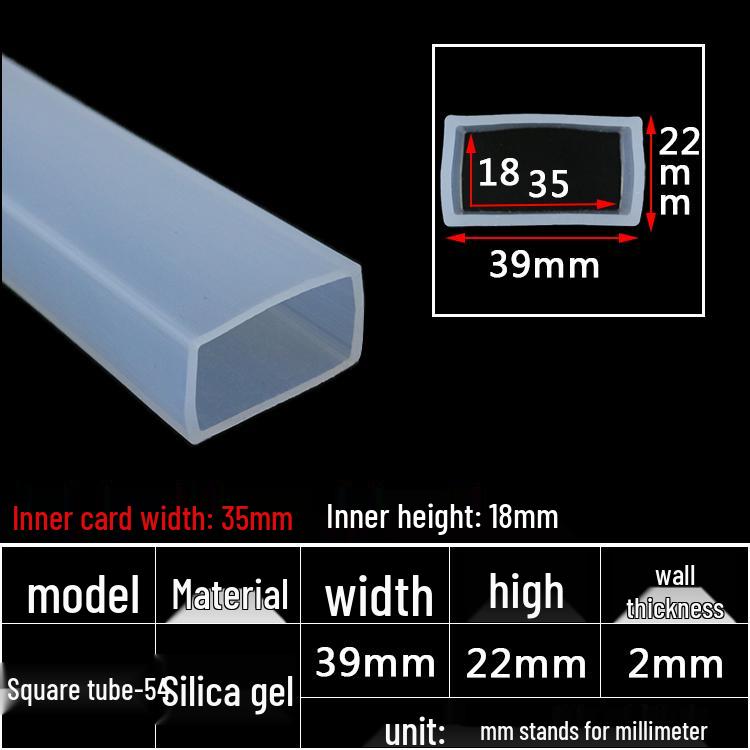 High-Temperature Resistant Silicone Square Tubing: Durable, Customizable, Aging-Resistant Rubber Sheath and Hollow Sealing Strip.