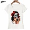 La Calavera Catrina Tattoo — знаменитая икона мексиканской футболки. Модная женская футболка.
