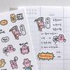 1/3 Sheets Korean Cute Graffiti Style Rabbit Cartoon Stickers Kawaii Animal Decals Hand Account Diary Scrapbook Sticker