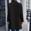 Autumn Mid Long Solid Casual Loose Women Jacket Double Breasted Formal Office Jackets for Women Fashion Winter Pockets Notched Ladies Coat 24899