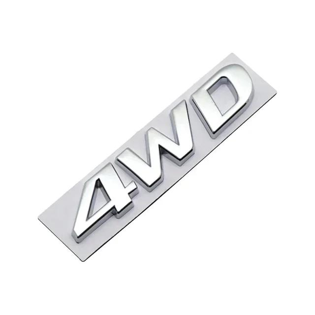 1 шт. 3D Металлический Логотип 4WD Наклейки Значок Значок на Задний Багажник Крыло Автомобиля Клейкий Значок Наклейка на Кузов Аксессуары