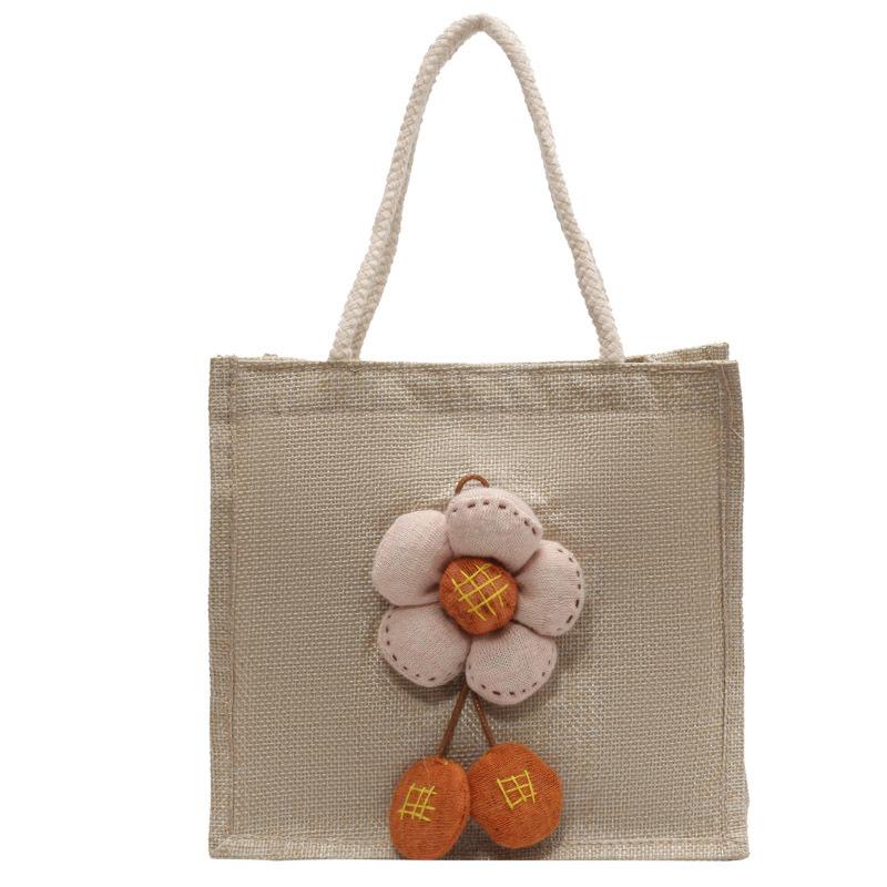 Милая сумка Bento, льняная сумка-тоут, студенческая сумка-тоут, льняная сумка-тоут, женская сумка для ланча