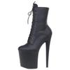 20CM Extreme High Heel Platform Side-Zip Sexy Pole Dance Ankle Boots