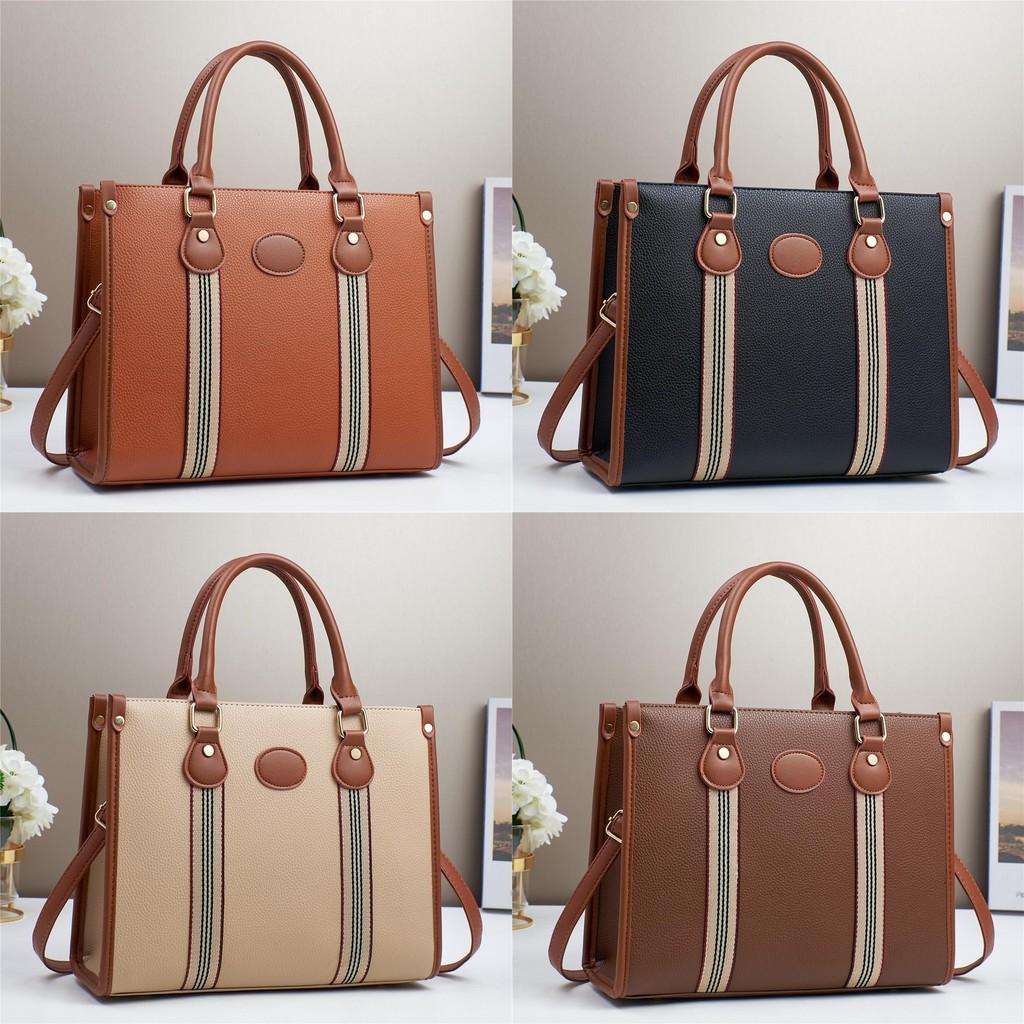 Современная большая сумка-тоут из полиуретана со стильными цветовыми сочетаниями для повседневной моды