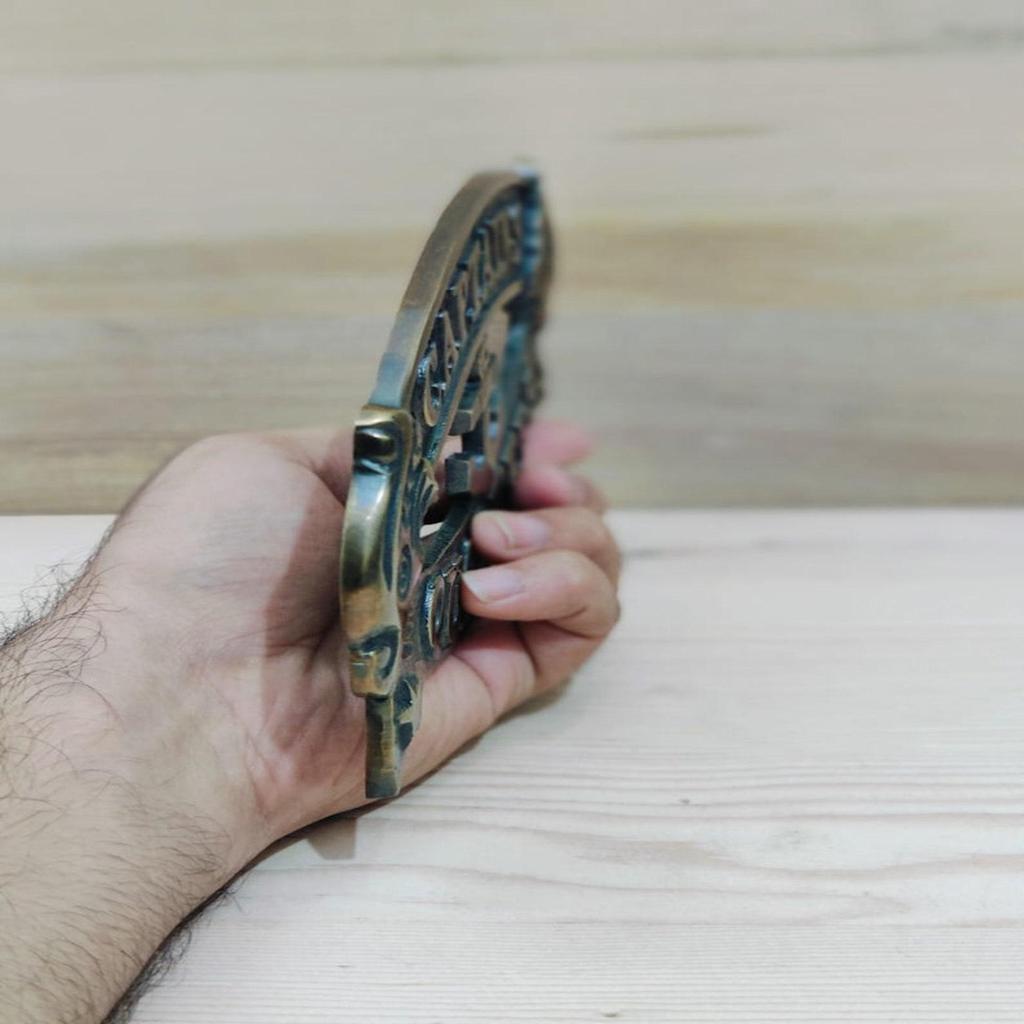 Antique Door Plate Solid Brass, Nautical Charm Captain's Quarters Sign, Plaque Ship Boat Sign Antique Brass Finish Wall Decor,Maritime Decor