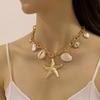 Accessories Summer Beach Casual Ins Wind Starfish Shell Element Clavicle Chain Stylish Simple Necklace