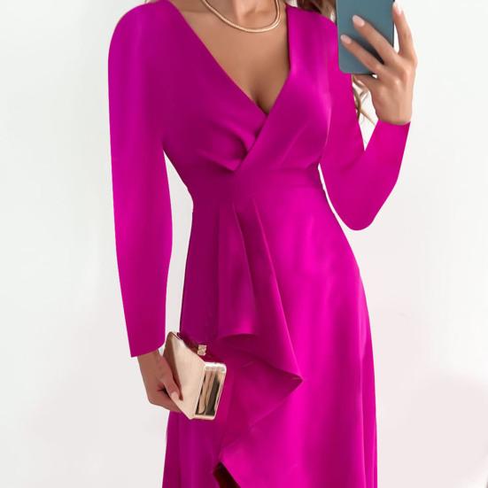 Модное вечернее платье с глубоким V-образным вырезом, дышащее, не выцветает