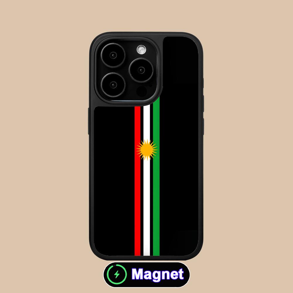 Матовая Magsafe чехол для мобильного телефона с флагом Курдистана для iPhone 17 16 15 14 13 12 11 Air Pro Max Plus Цветная крышка