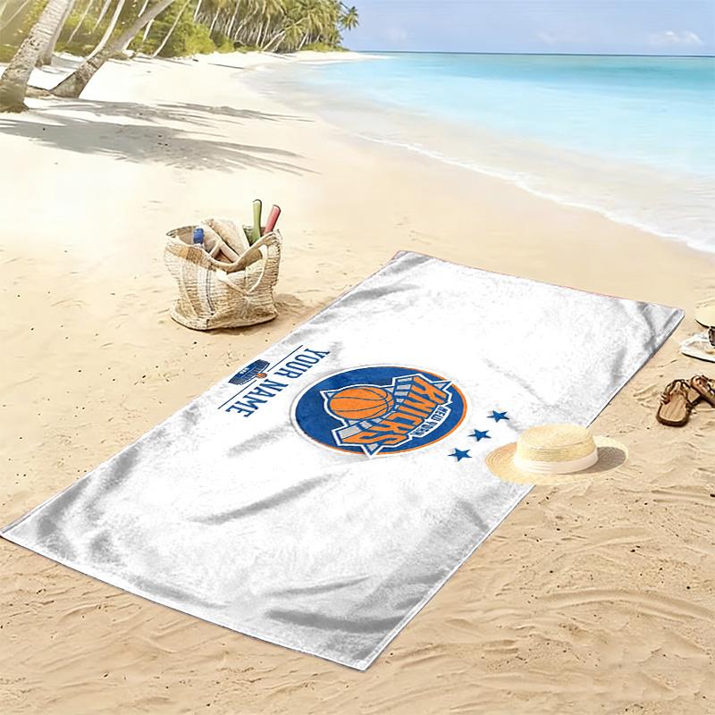 New York Knicks Print Beach Towel, Large Soft Quick Dry Towel for Beach Camping Swimming