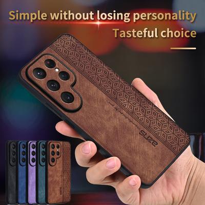 Для Samsung Galaxy S25 Ultra Задняя крышка Кожаный чехол для телефона с амортизирующим бампером для Galaxy S25 Ultra Coque Capa