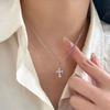 S925 Sterling Silver Cross Necklace for Women Special-Interest Design High-Grade All-Match Clavicle Chain
