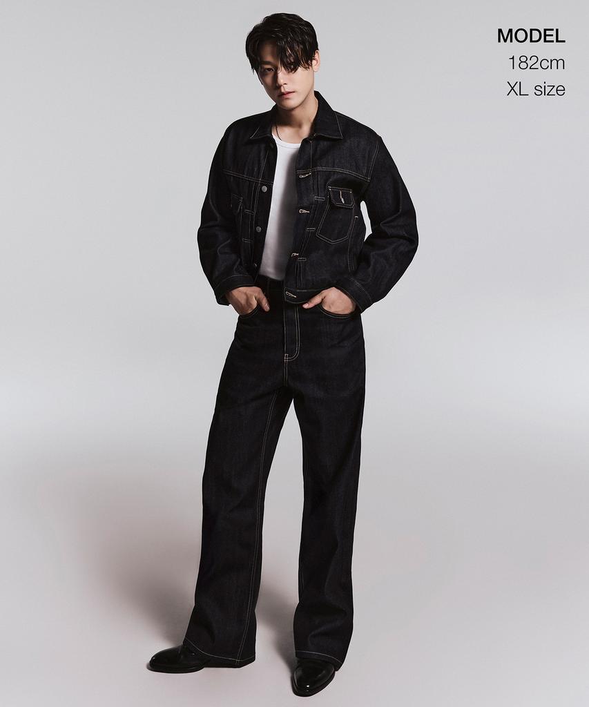 Musinsa Standard Selvedge Denim Trucker Jacket 2 [Deep Indigo]