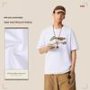 Li-Ning Повседневная свободная модная футболка с круглым вырезом и логотипом, короткий рукав, мужские топы, белая AHSW843-4