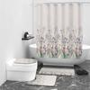 Fresh Floral Digital Print Shower Curtain Bathroom Shower