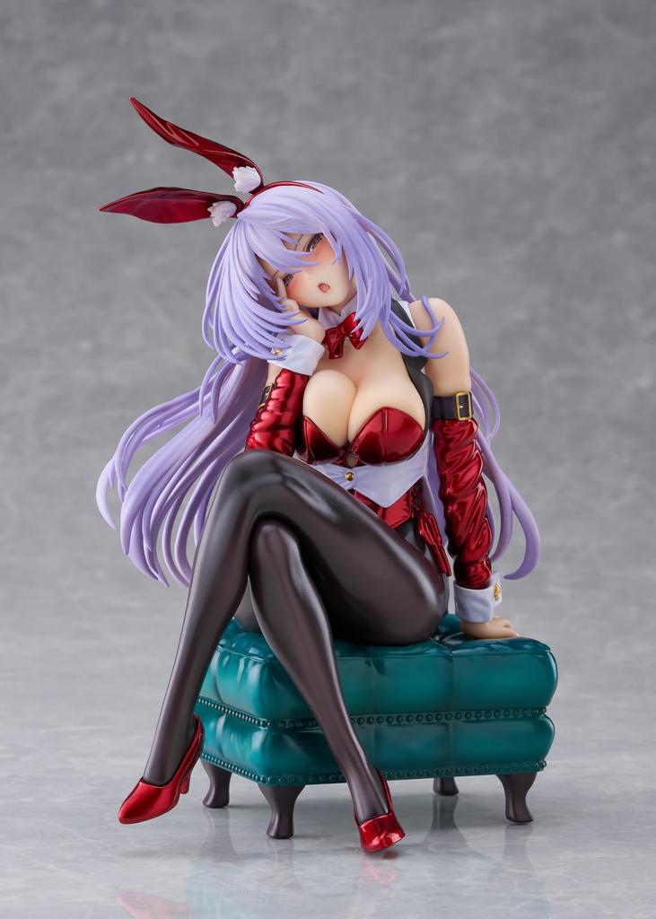 PLUMPMOA Shy Girlfriend Amakasa Bunny Illustrated by Piromizu Santa Bunny Scale PVC Painted Complete Figure PF356 "Tsuru Style" (Christmas Color) 1/7