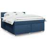Maison Exclusive - Sommier À Lattes De Lit Avec Matelas Bleu 180x200 Cm Tissu